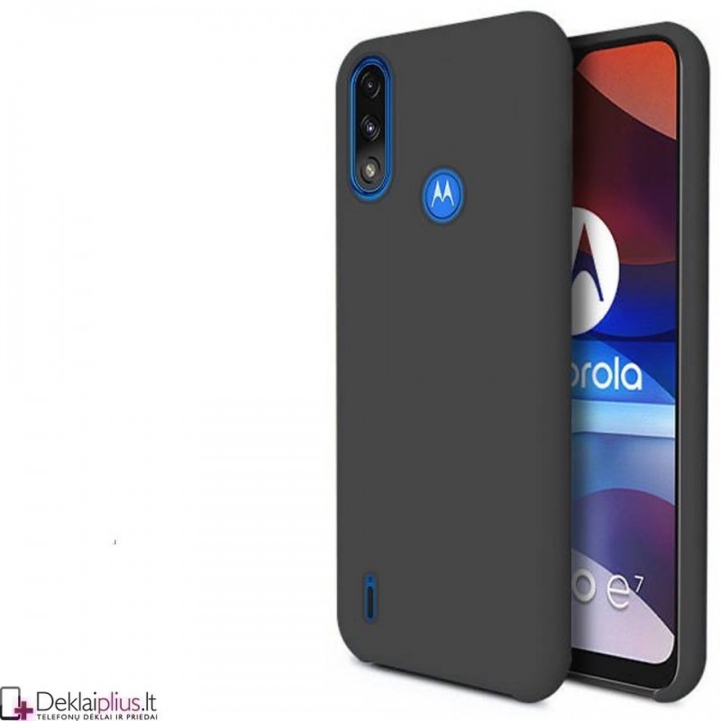 Silikoninis ploniausias dėklas - juodas (Motorola Moto E7 Power) Silikoninis ploniausias dėklas - juodas (Motorola Moto E7 Power)